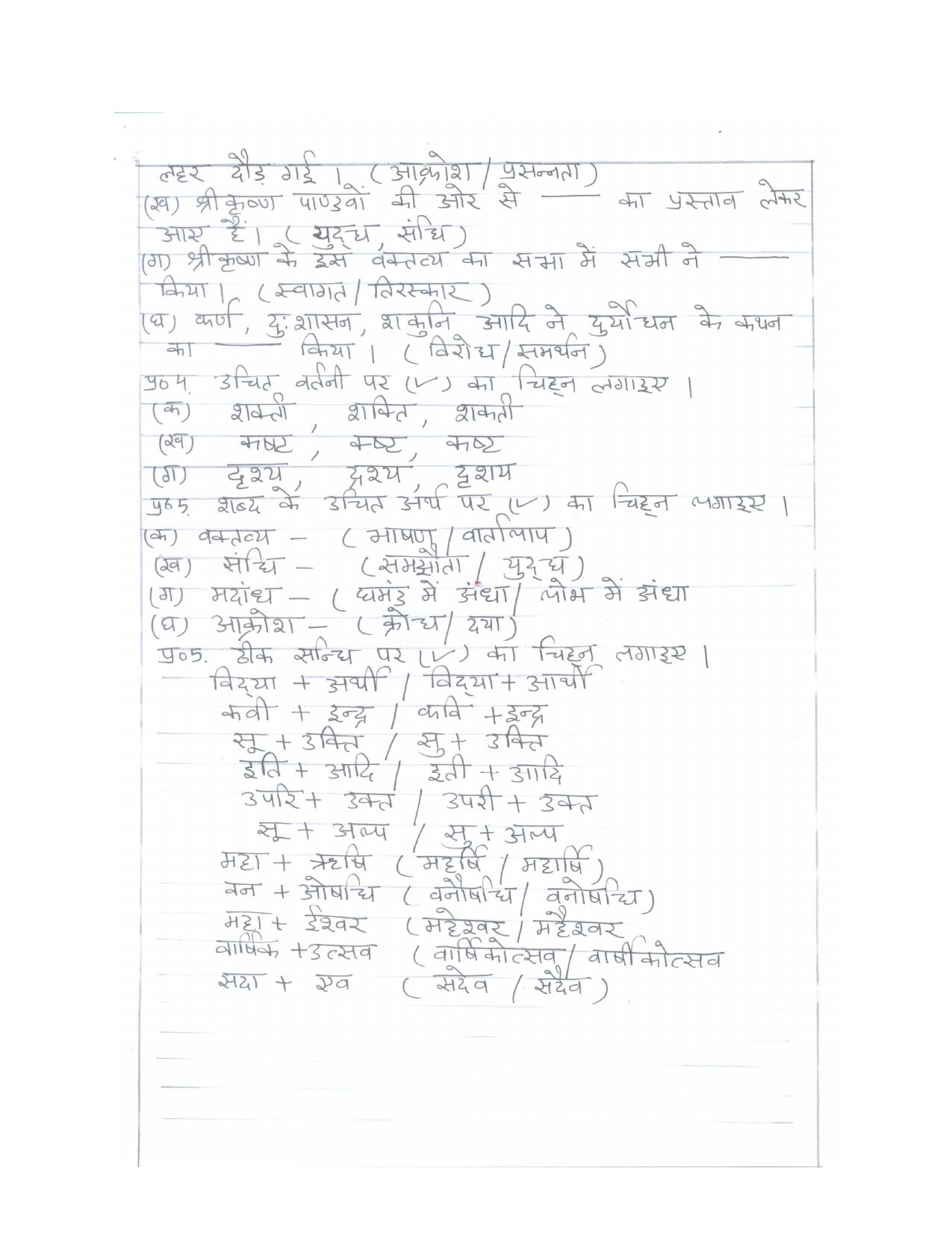 CBSE Worksheets for Class 8 Hindi Assignment 4 - Page 2