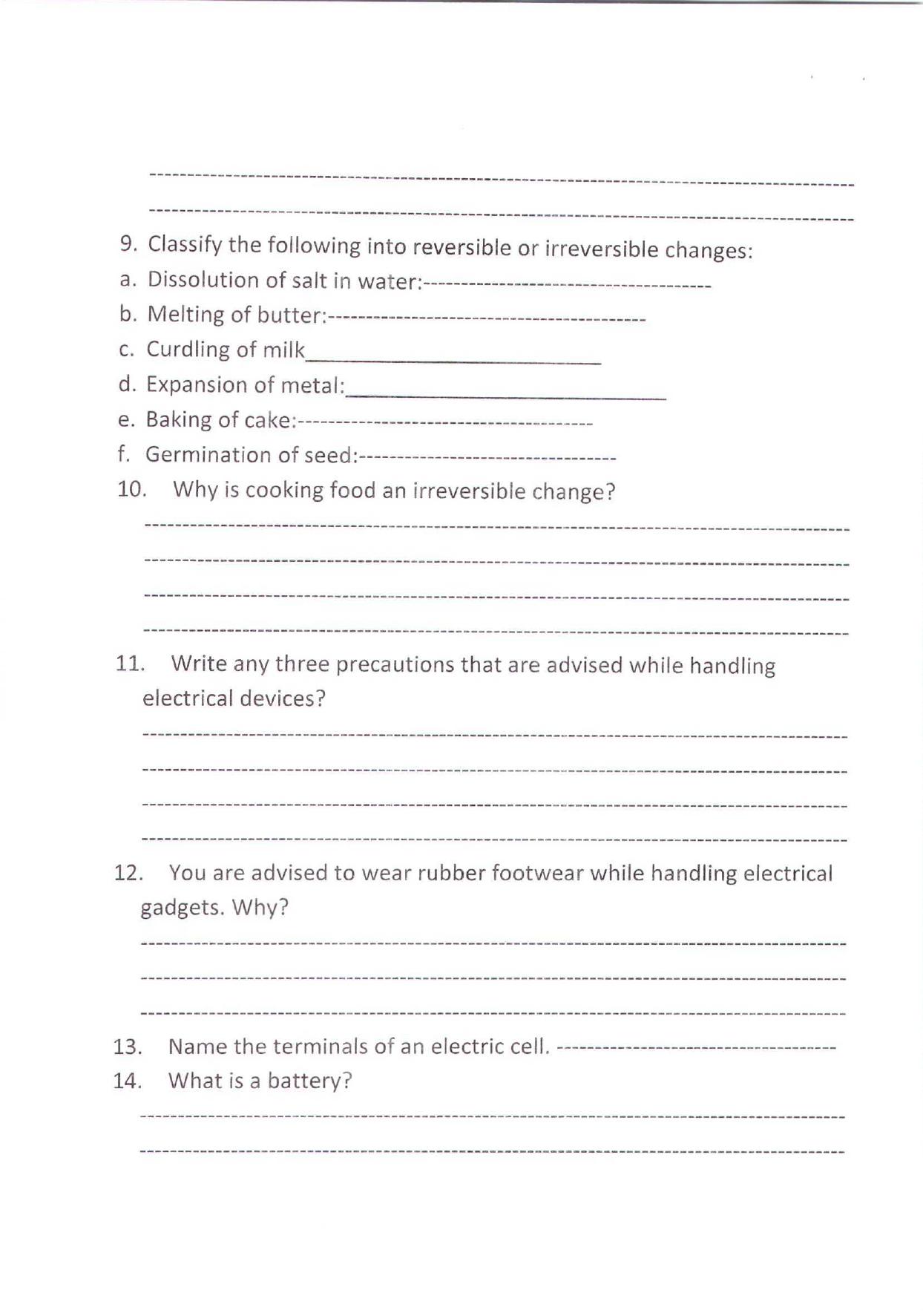 CBSE Worksheets for Class 6 Science Assignment 13 - Page 2