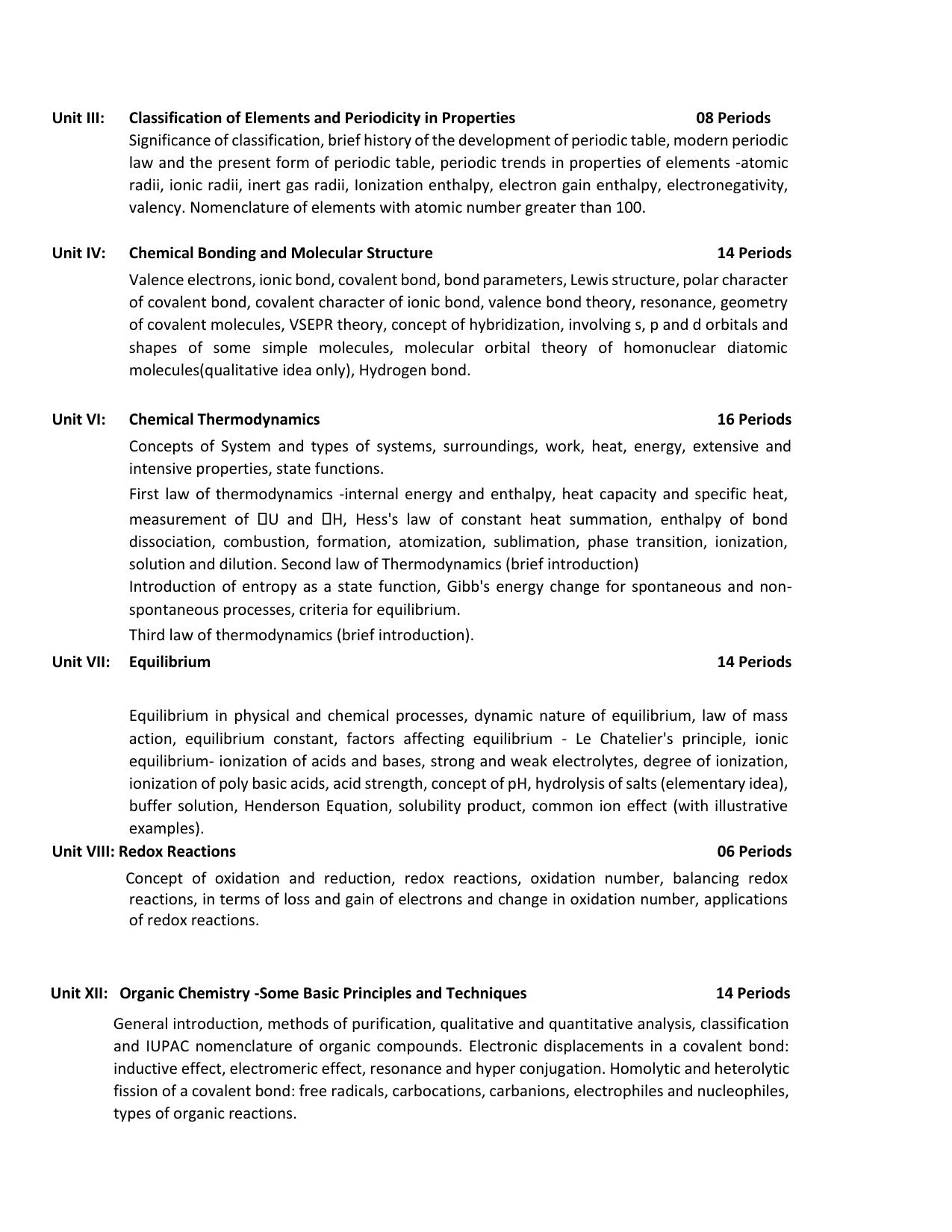 CBSE Class 11 & 12 Syllabus 2022-23 - Chemistry - Page 3