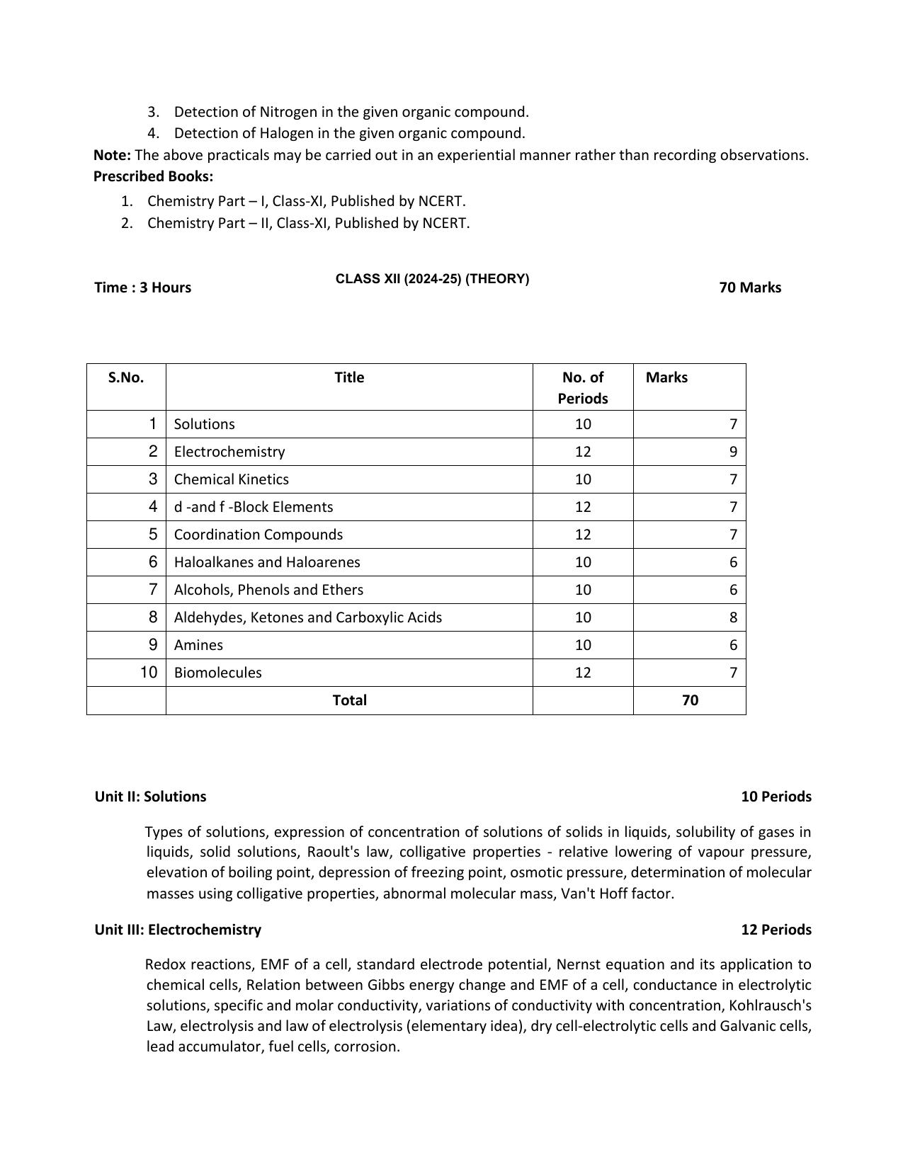 CBSE Class 11 & 12 Syllabus 2022-23 - Chemistry - Page 7