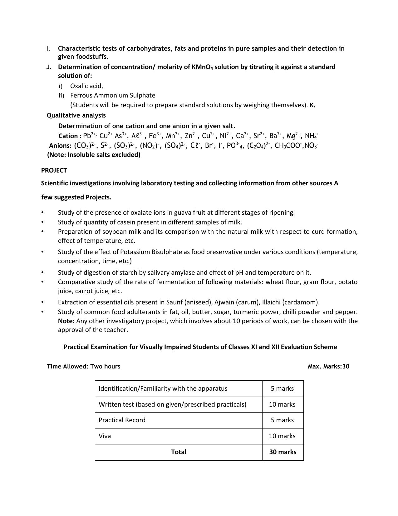 CBSE Class 11 & 12 Syllabus 2022-23 - Chemistry - Page 11