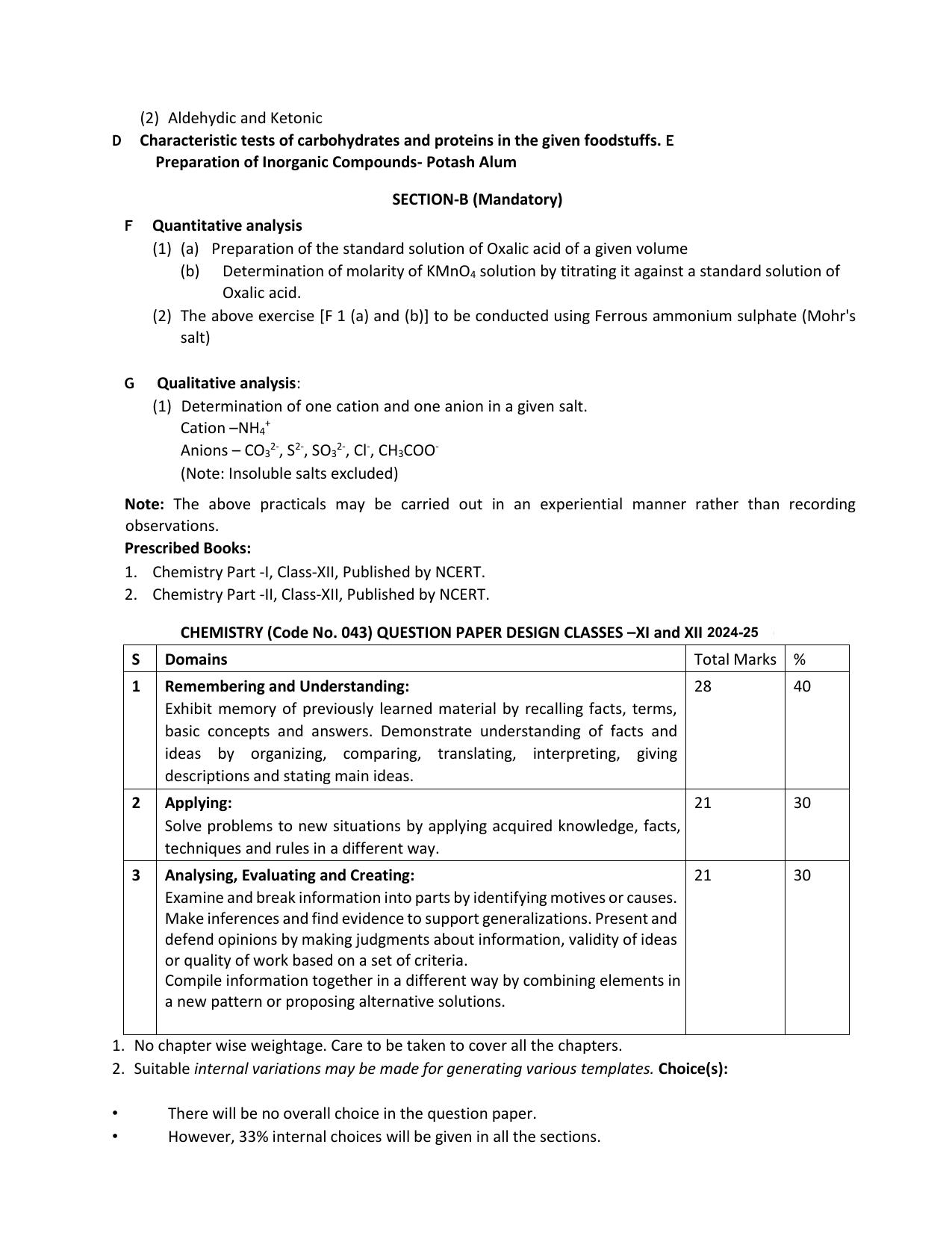 CBSE Class 11 & 12 Syllabus 2022-23 - Chemistry - Page 13