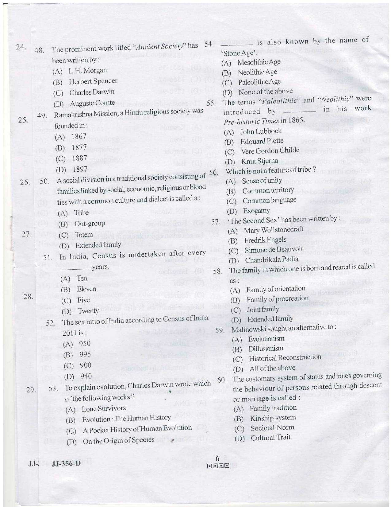 KUET 2023 M.Sc. Bioresources Question Paper - Page 21