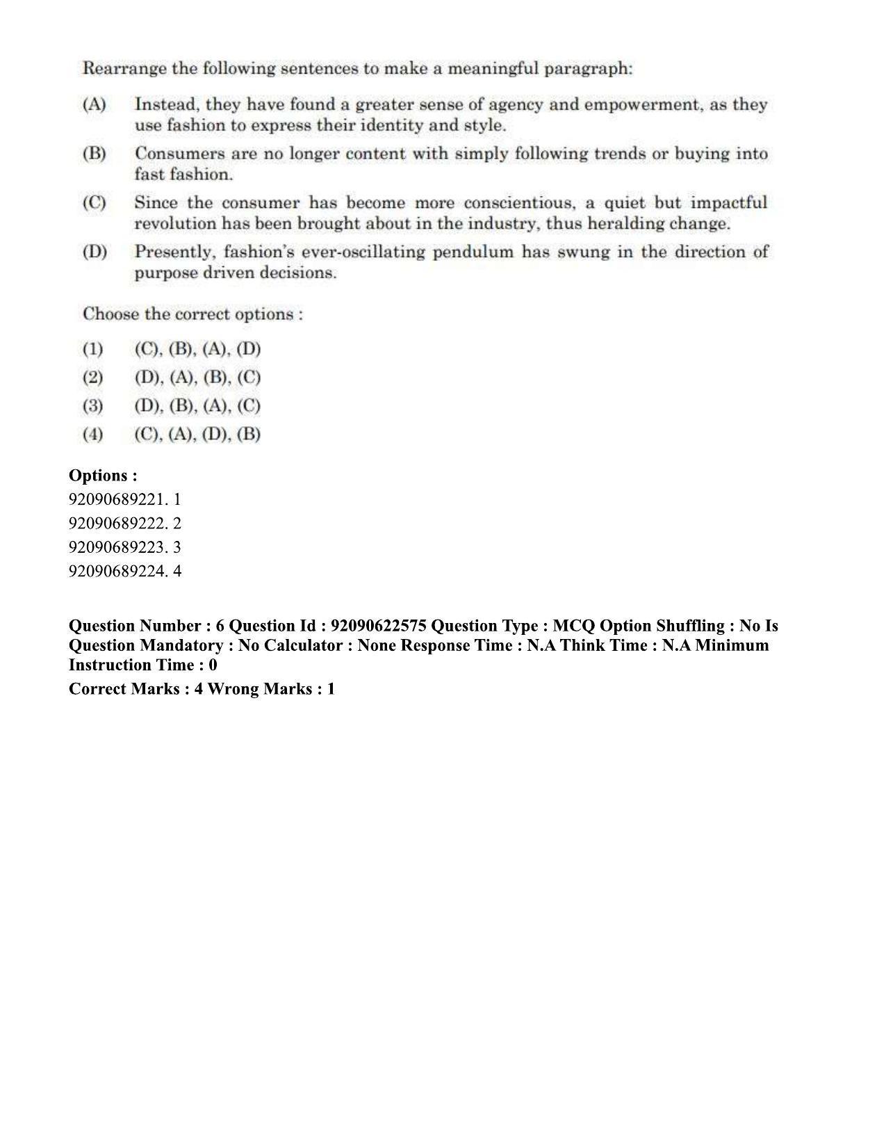 CUET PG 2023: COQP11 – General Eng - Shift 2 (24-06-2023) Question Paper - Page 9