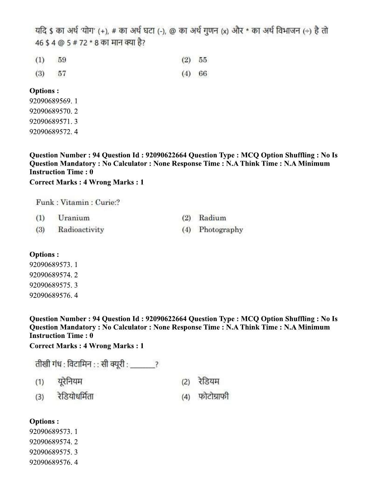 CUET PG 2023: COQP11 – General Eng - Shift 2 (24-06-2023) Question Paper - Page 92