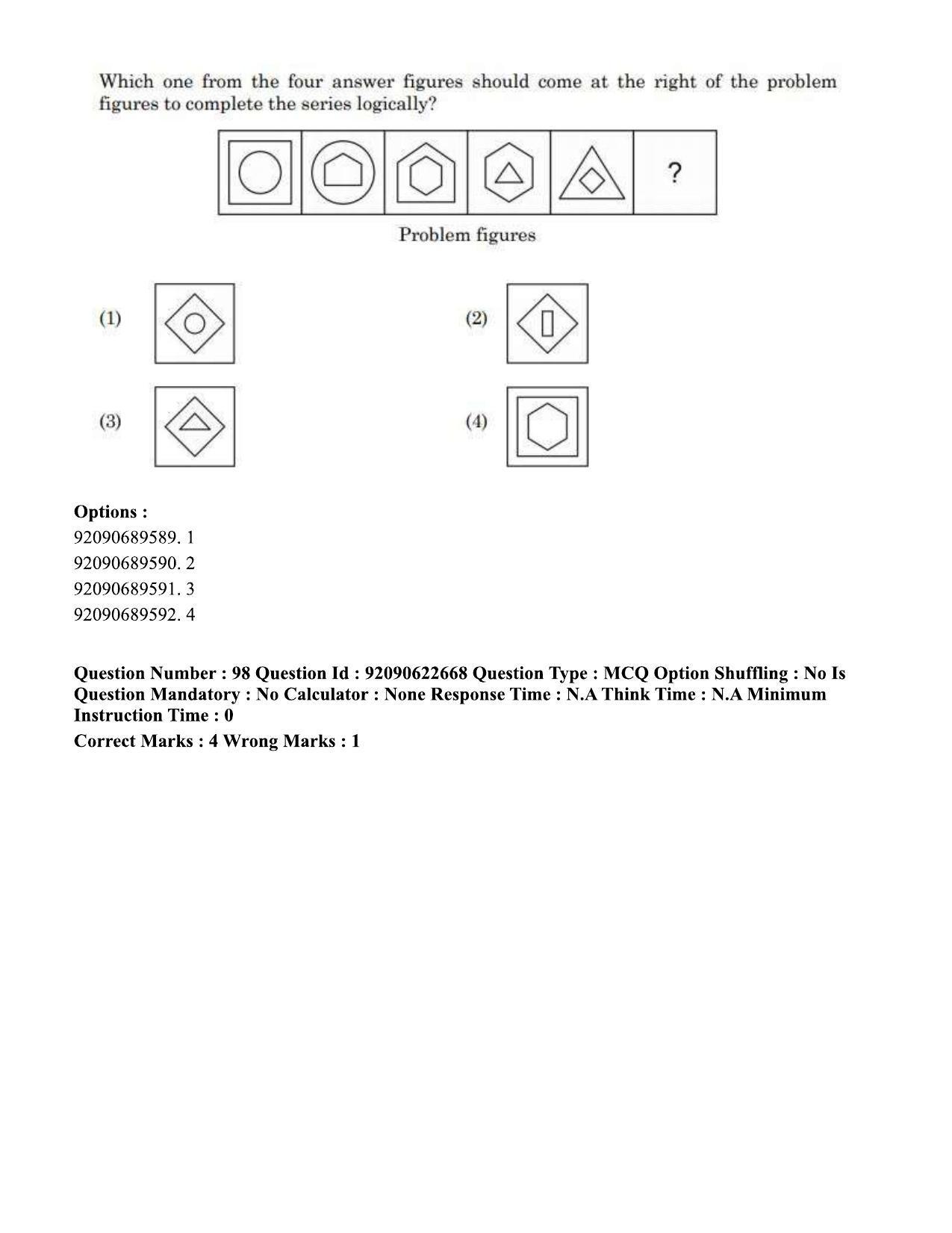 CUET PG 2023: COQP11 – General Eng - Shift 2 (24-06-2023) Question Paper - Page 96