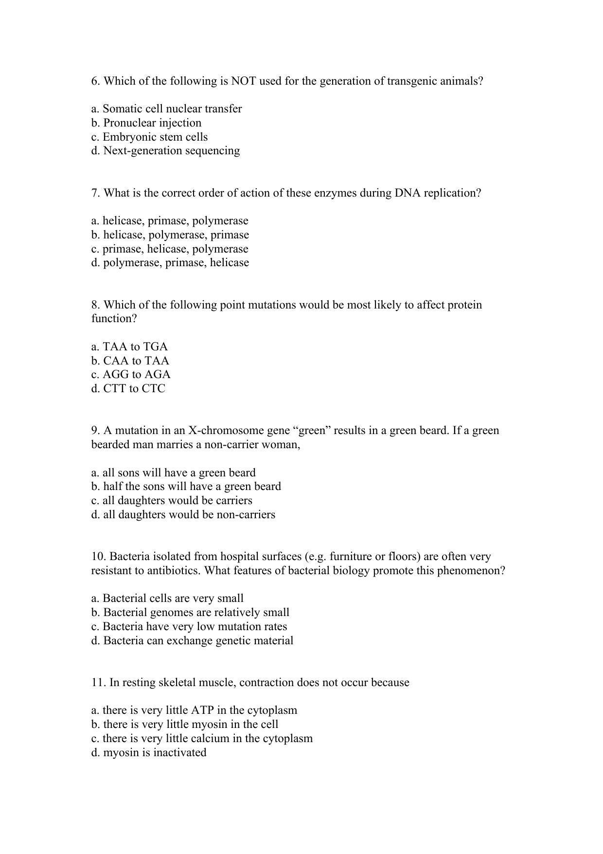 TIFR GS 2017 Biology Question Paper - Page 12