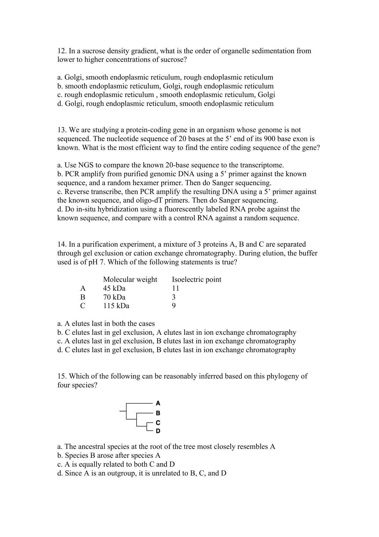 TIFR GS 2017 Biology Question Paper - Page 13