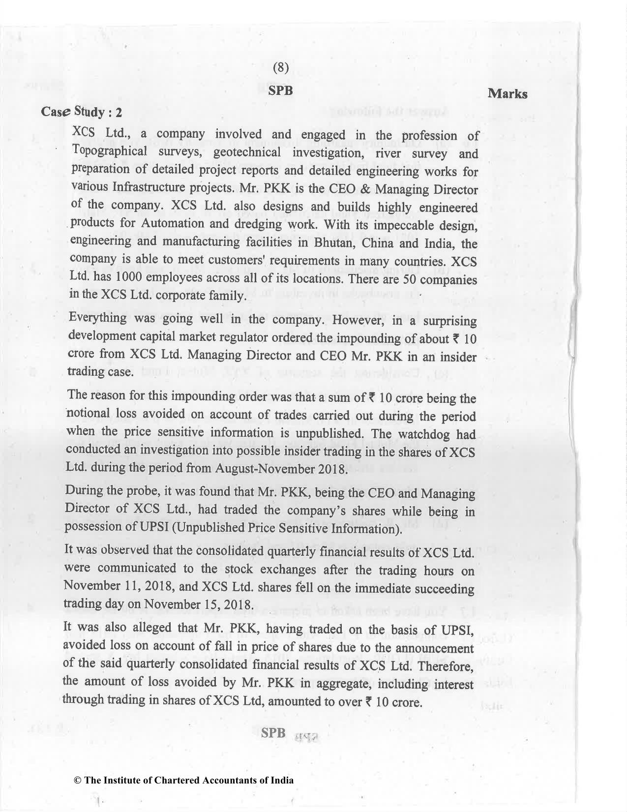 CA Final Jul 2021 Question Paper - Paper 6B – Financial Services and Capital Markets - Page 8