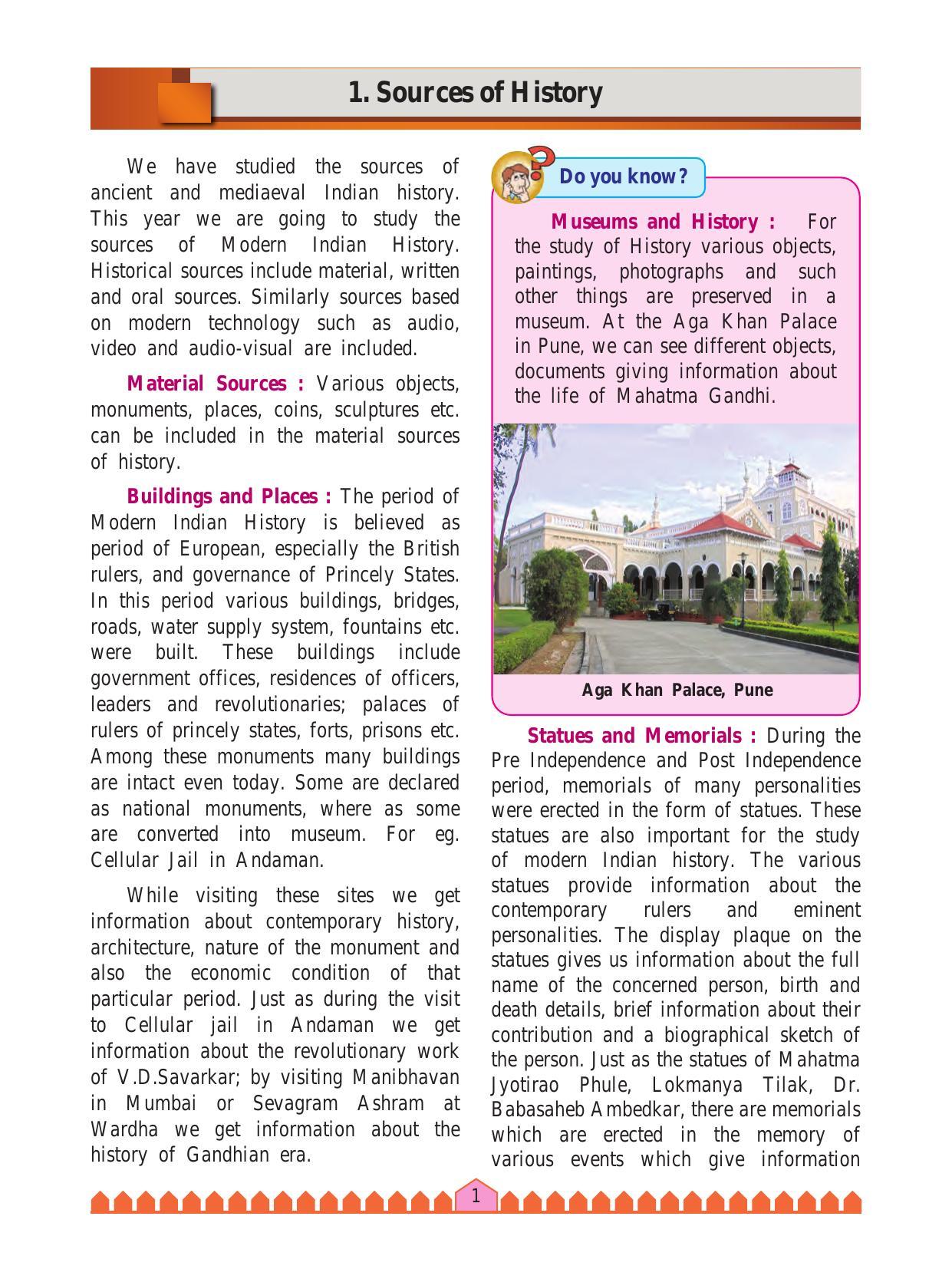 Maharashtra Board Class 8 History & Civics Textbook - Page 11