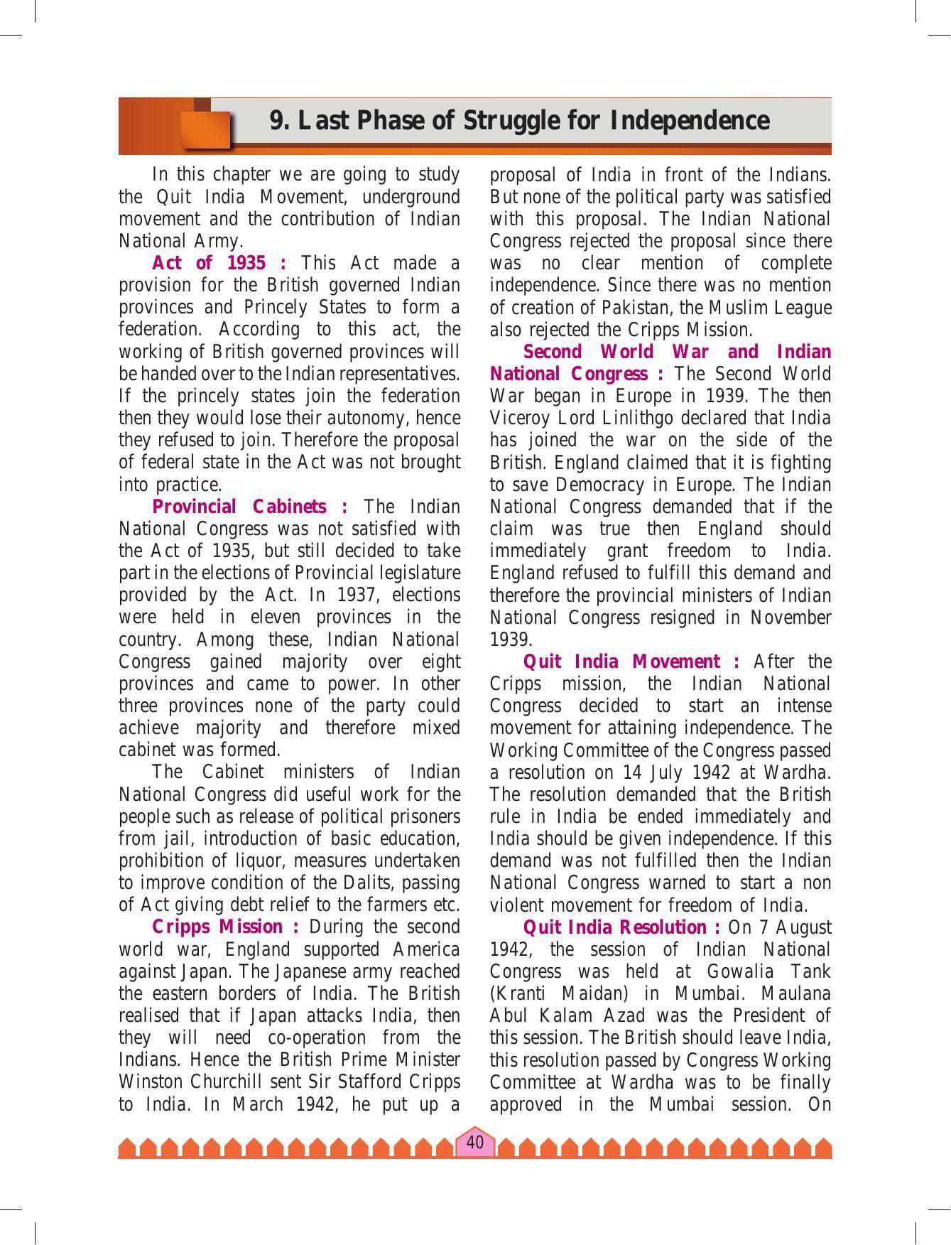 Maharashtra Board Class 8 History & Civics Textbook - Page 50