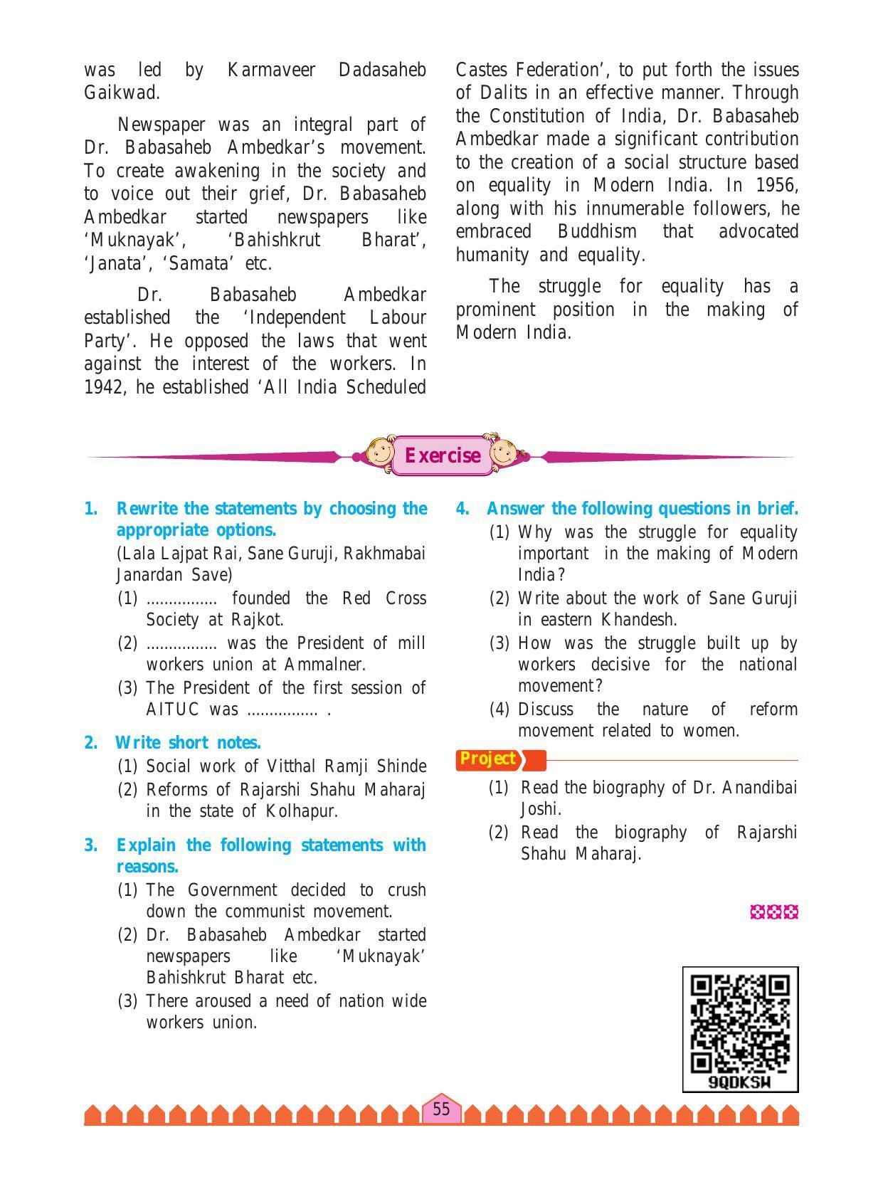 Maharashtra Board Class 8 History & Civics Textbook - Page 65
