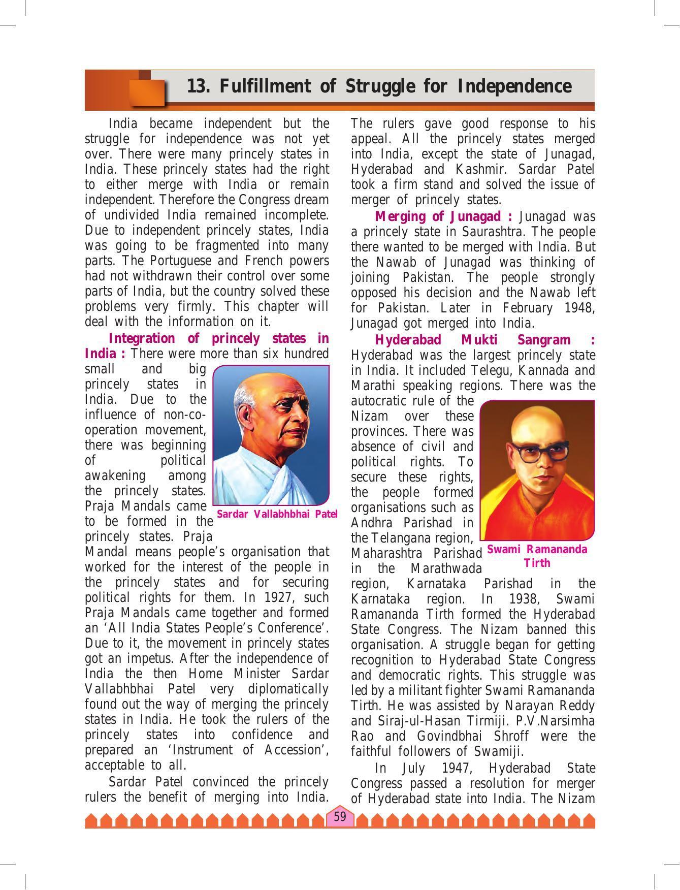 Maharashtra Board Class 8 History & Civics Textbook - Page 69