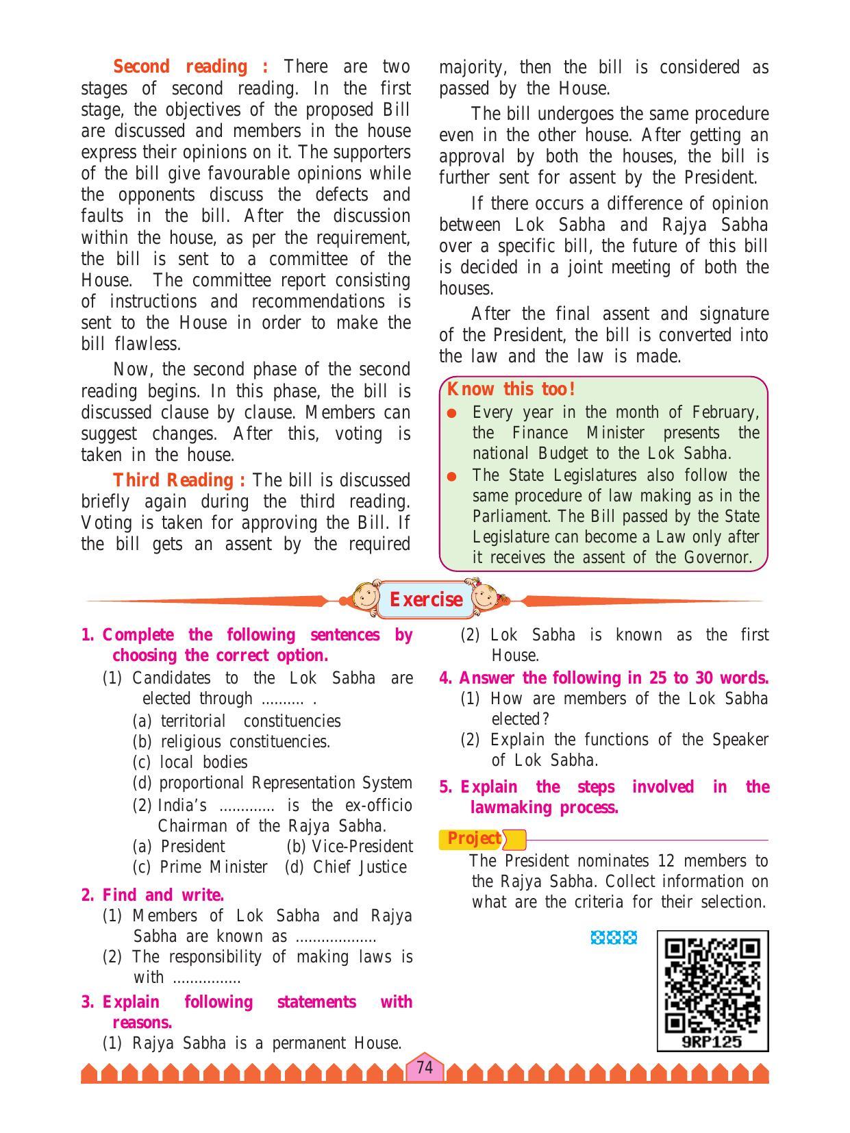Maharashtra Board Class 8 History & Civics Textbook - Page 84