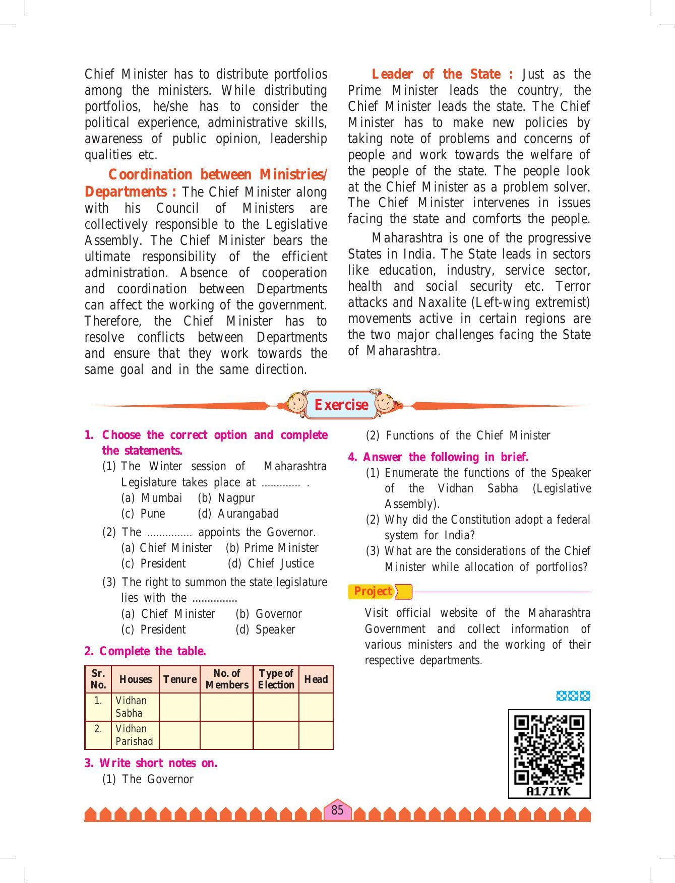 Maharashtra Board Class 8 History & Civics Textbook - Page 95