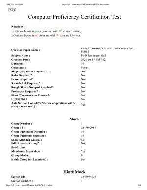 MP CPCT 17 October 2021 Question Paper Hindi Shift 2