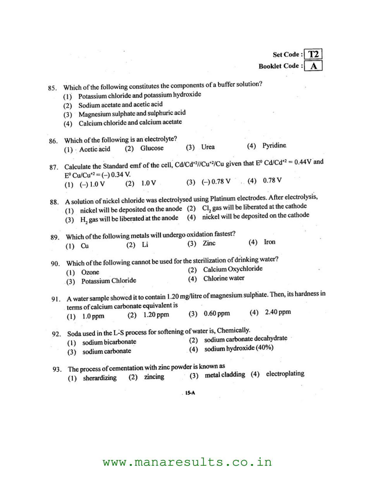 AP ECET 2016 Electronics and Communication Engineering Old Previous Question Papers - Page 14