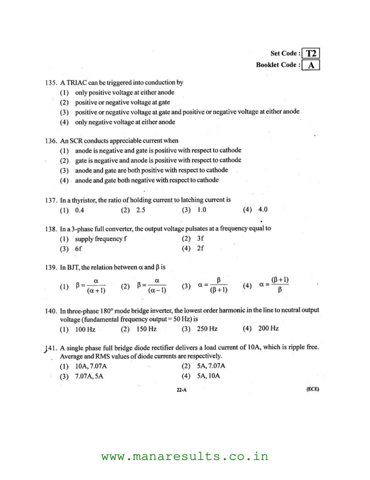 AP ECET 2016 Electronics and Communication Engineering Old Previous Question Papers - Page 21