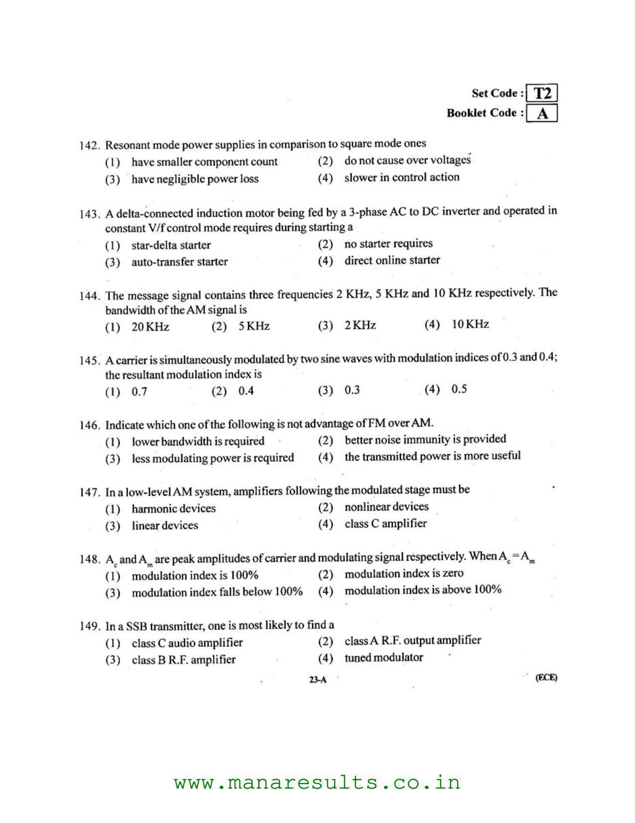 AP ECET 2016 Electronics and Communication Engineering Old Previous Question Papers - Page 22