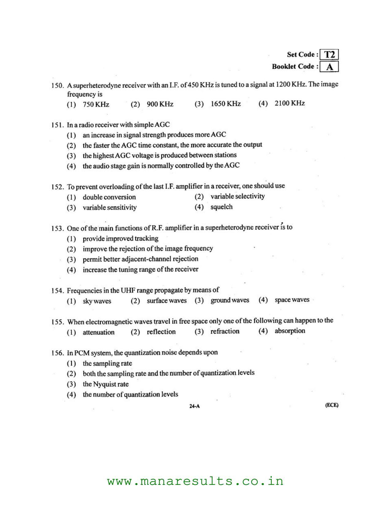 AP ECET 2016 Electronics and Communication Engineering Old Previous Question Papers - Page 23