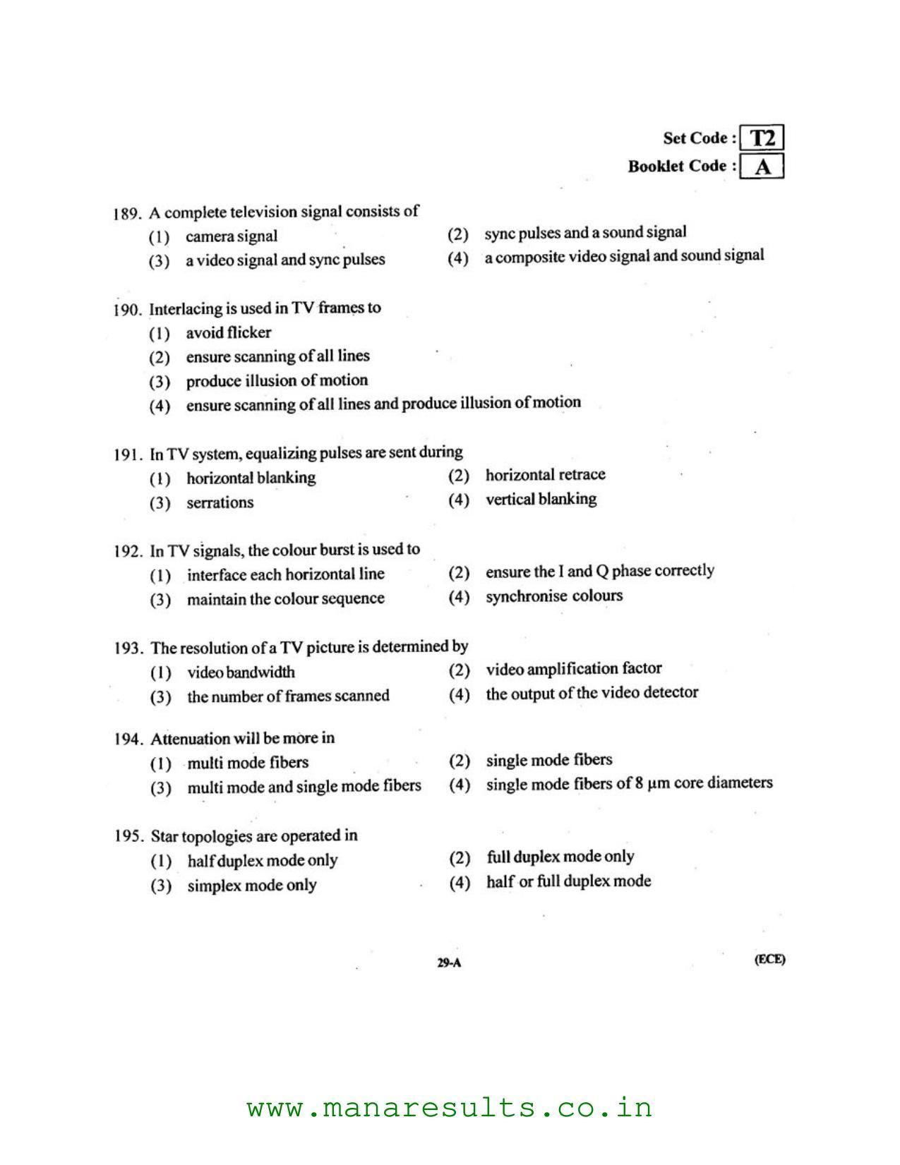 AP ECET 2016 Electronics and Communication Engineering Old Previous Question Papers - Page 28