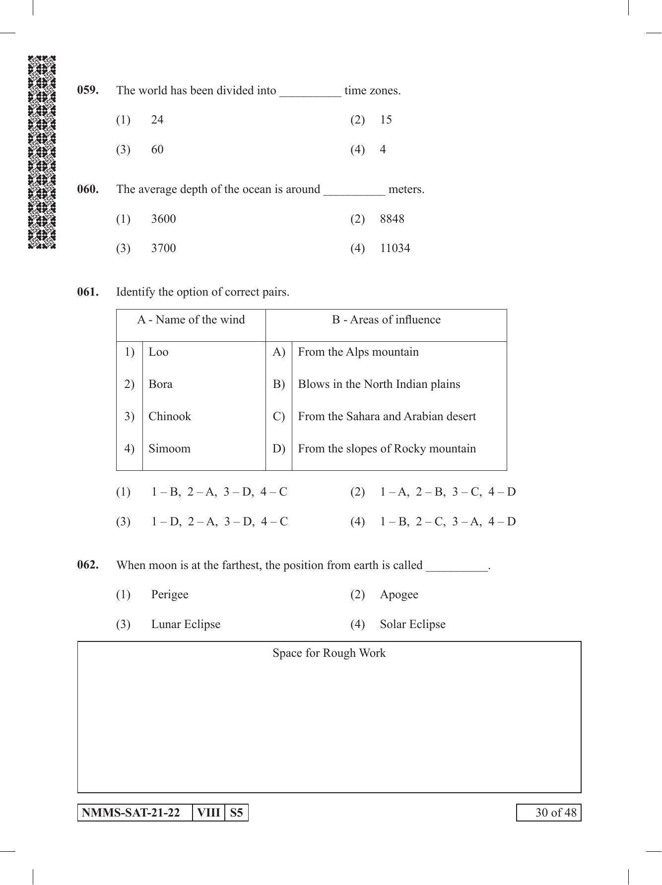 SAT ENGLISH 2021-22 Class 8 Maharashtra NMMS Question Papers - Page 30