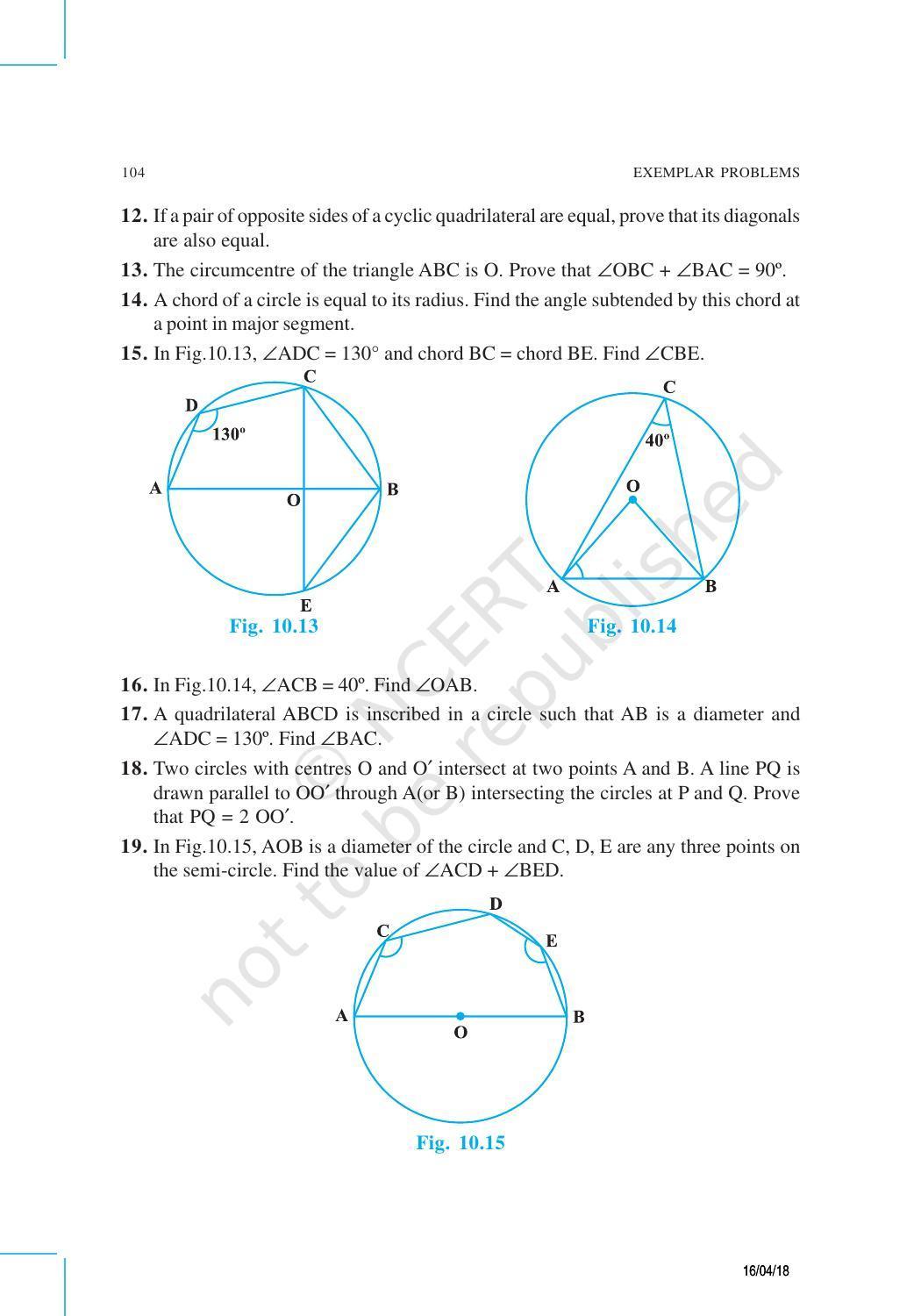 NCERT Exemplar Book for Class 9 Maths: Chapter 10 Circles - Page 8