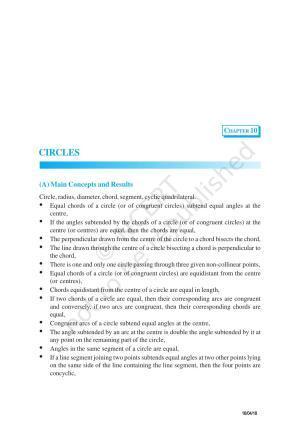 NCERT Exemplar Book for Class 9 Maths: Chapter 10 Circles