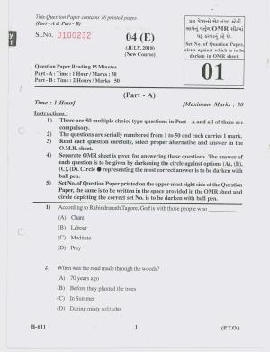 Gujarat Board Class 10th Question Paper 2018 - 04 (English F.L) English( 10th ENG MED)