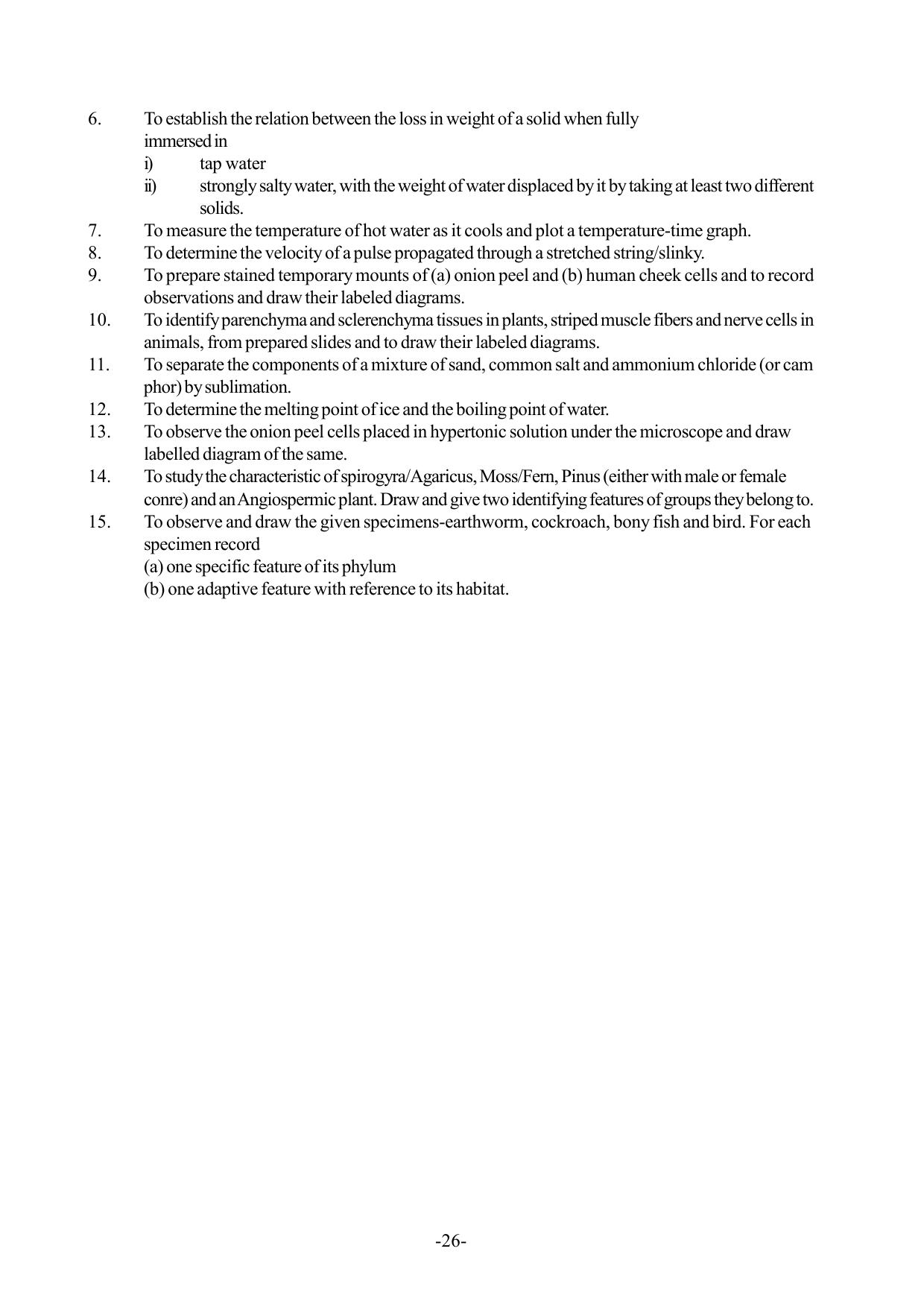 Mizoram Board Class 9 & 10 Syllabus - Page 26