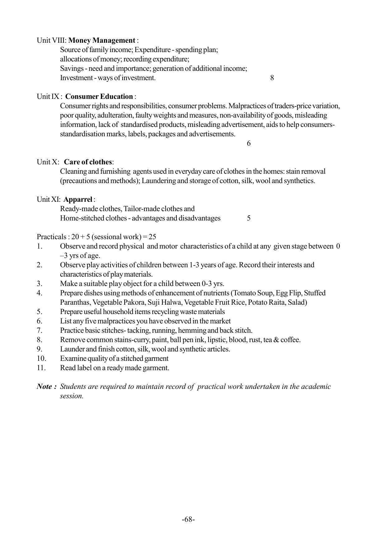Mizoram Board Class 9 & 10 Syllabus - Page 68