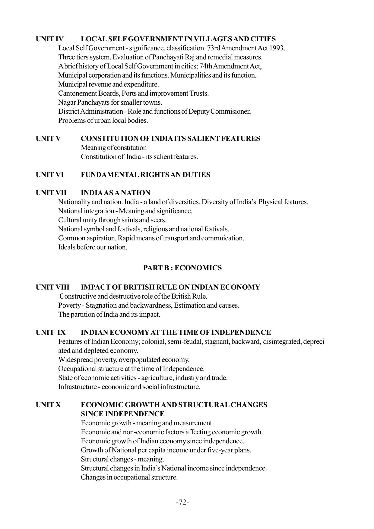 Mizoram Board Class 9 & 10 Syllabus - Page 72