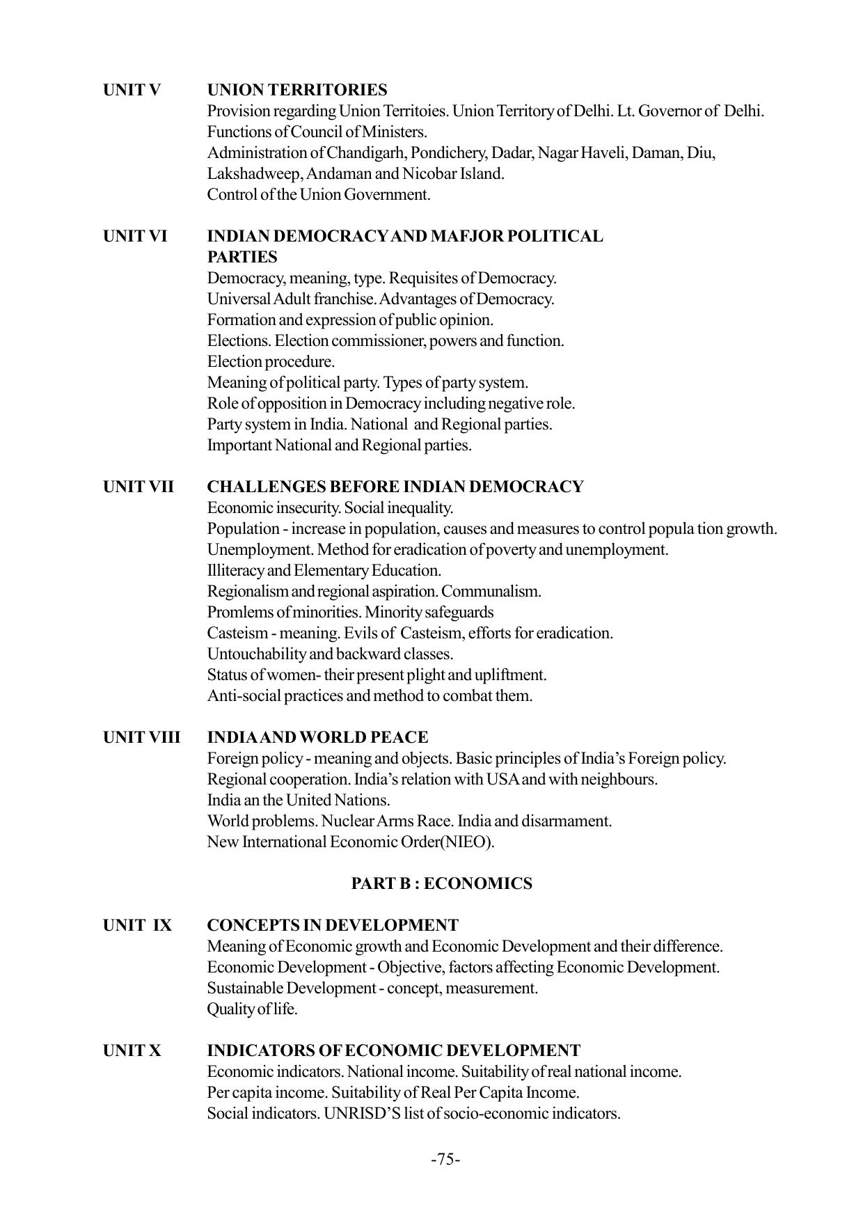 Mizoram Board Class 9 & 10 Syllabus - Page 75