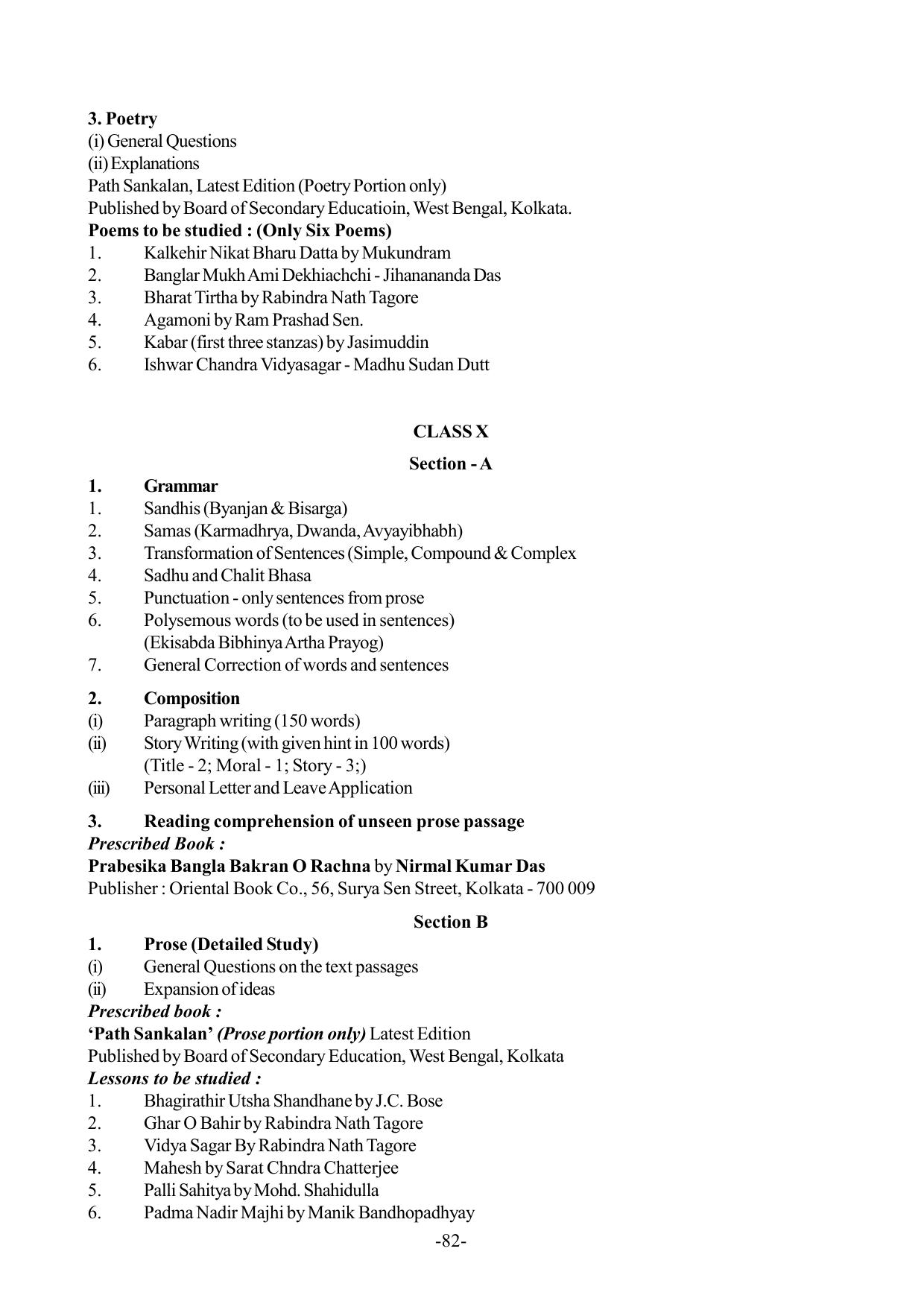 Mizoram Board Class 9 & 10 Syllabus - Page 82