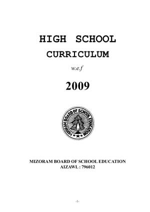Mizoram Board Class 9 & 10 Syllabus