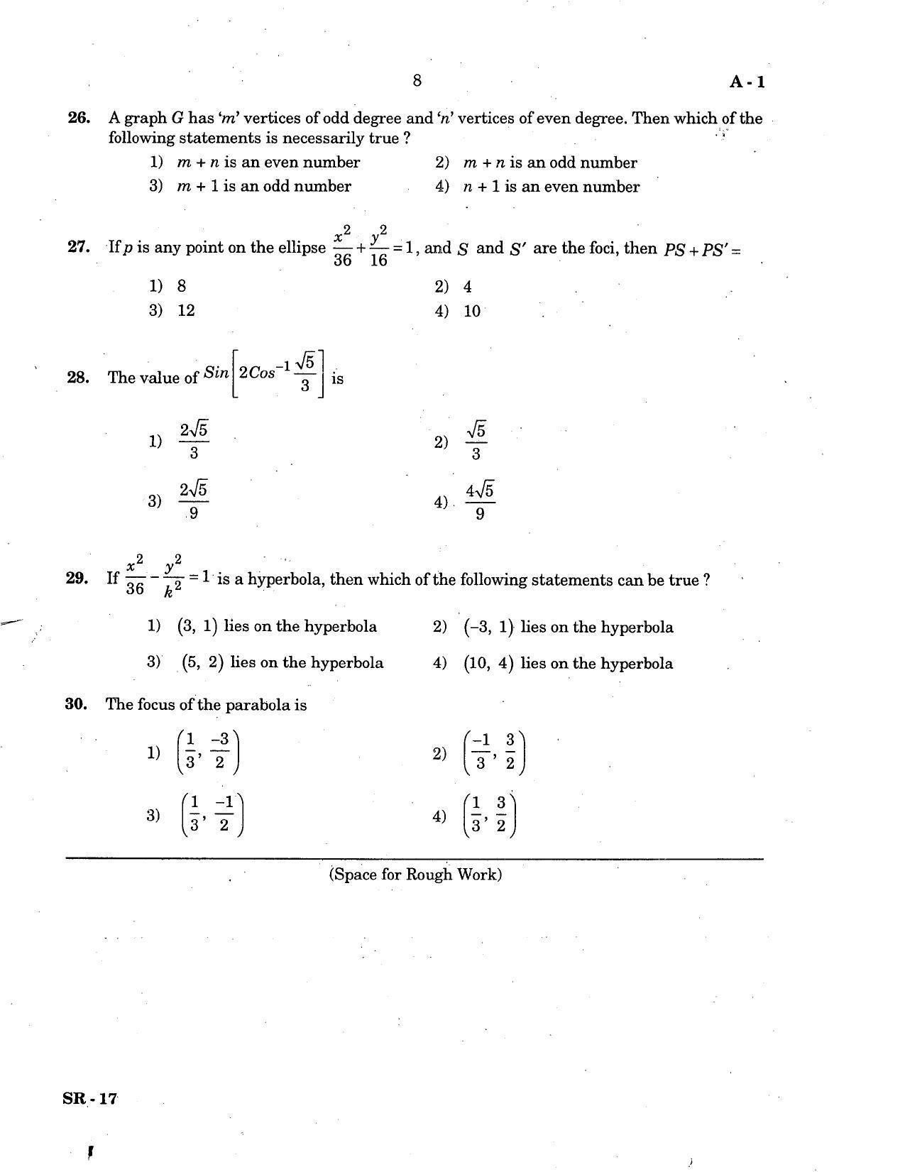 KCET Mathematics 2007 Question Papers - Page 8