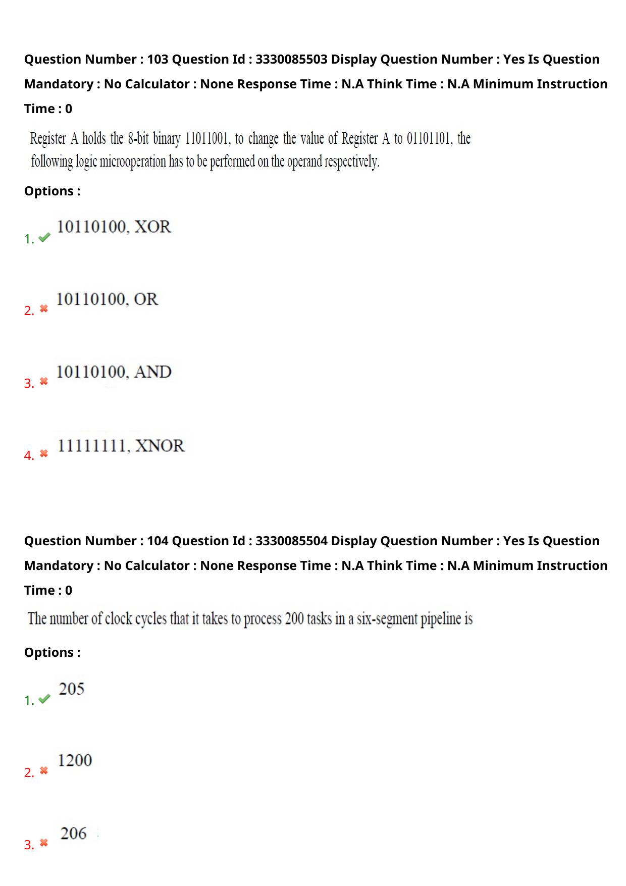AP PGECET 2024 Computer Science Engineering Question Paper with Preliminary Key - Page 61