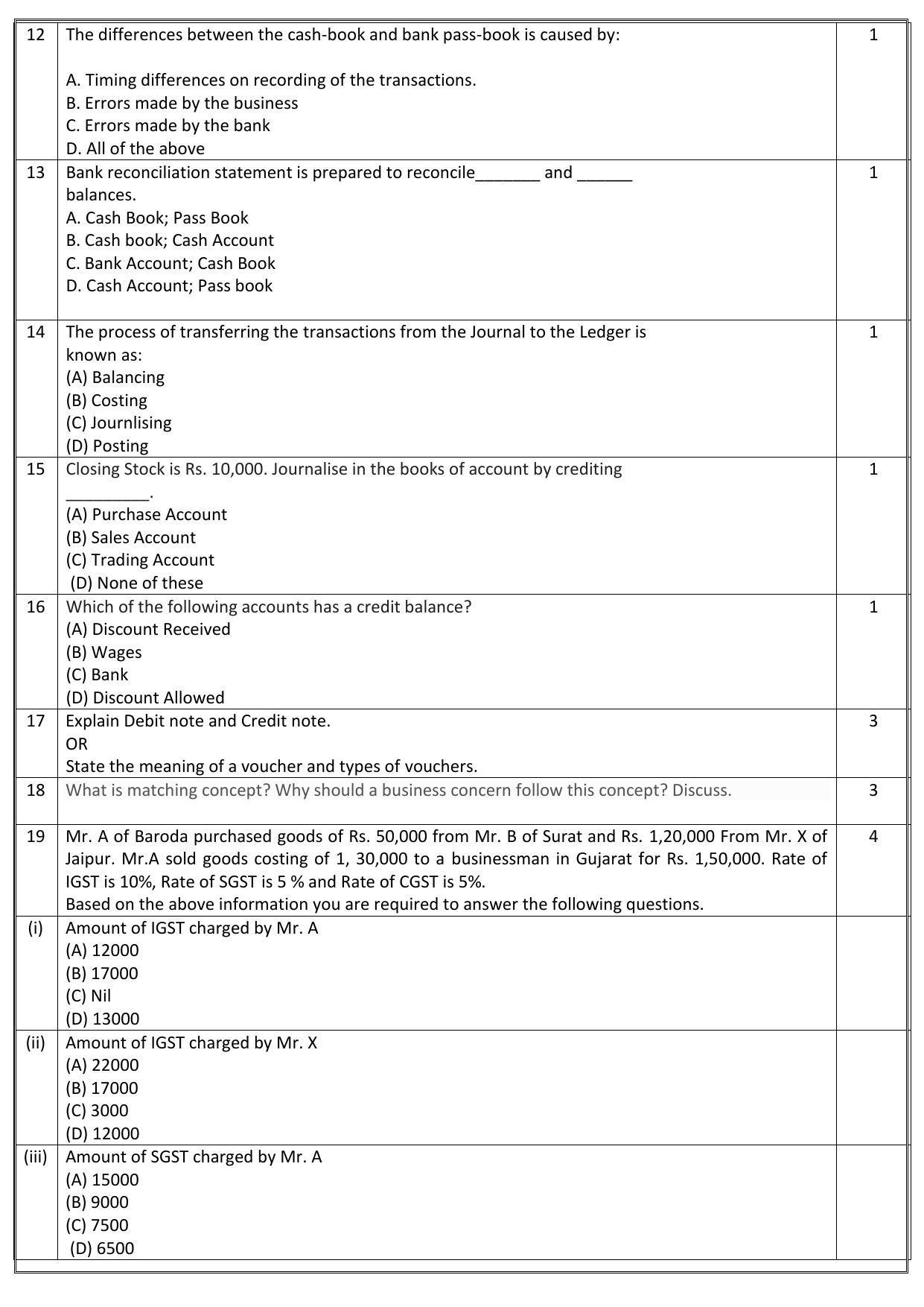 Edudel Class 11 Accountancy Sample Question Paper - Page 3