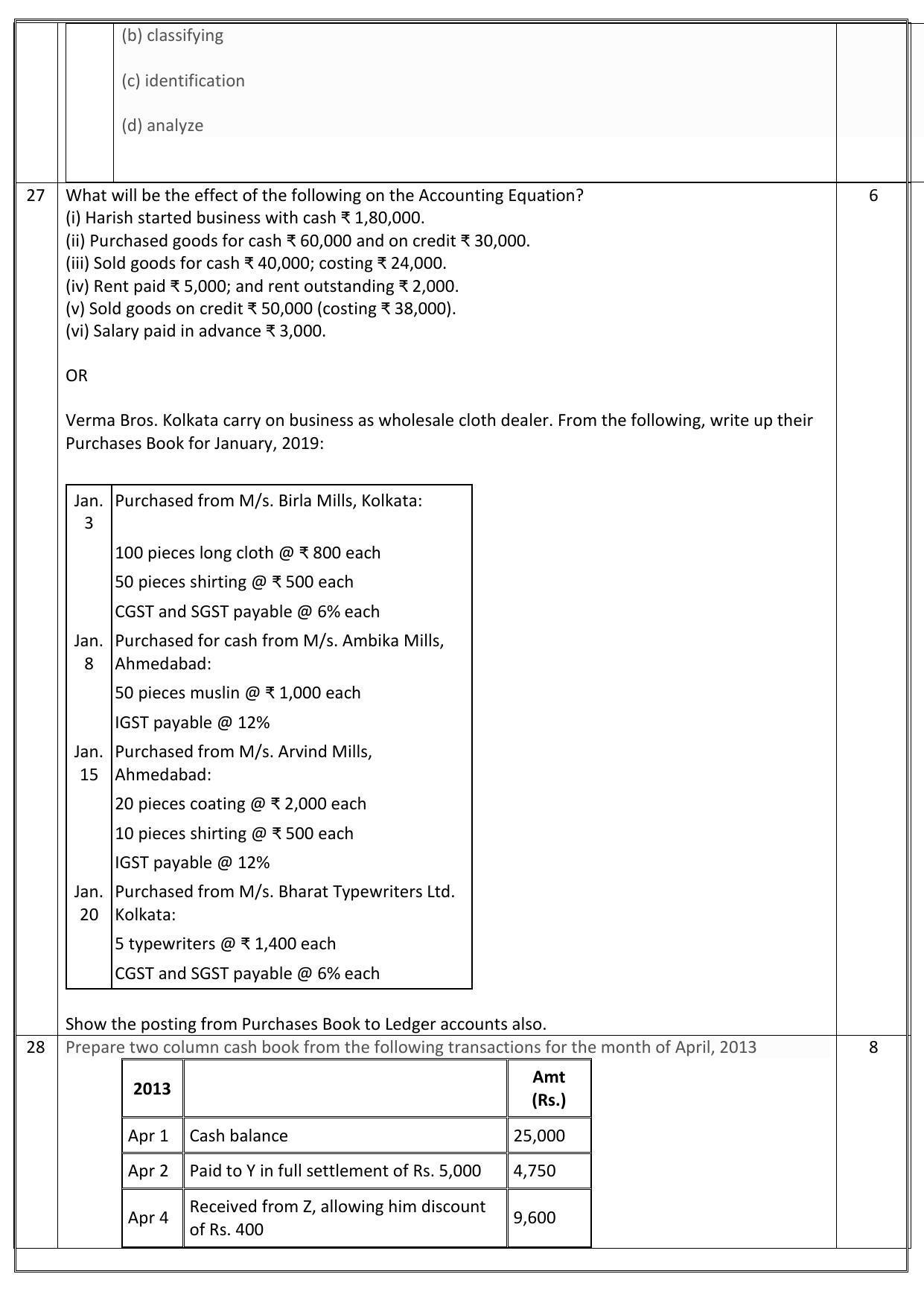 Edudel Class 11 Accountancy Sample Question Paper - Page 8