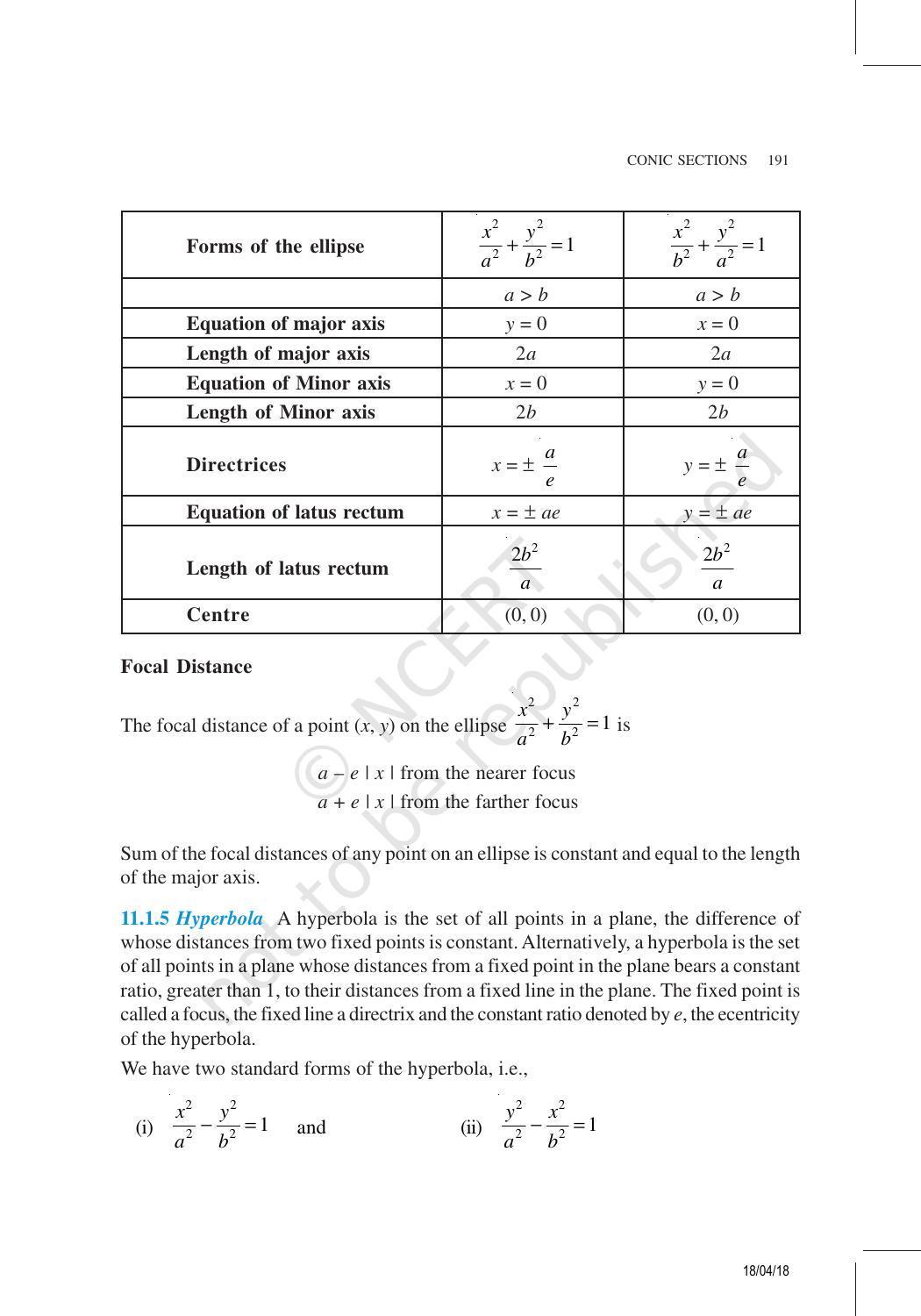 NCERT Exemplar Book for Class 11 Maths: Chapter 11 Conic Sections - Page 6