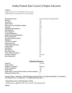 AP PGCET 2022 Chemical Sciences Question Paper with Answer Key Shift 1