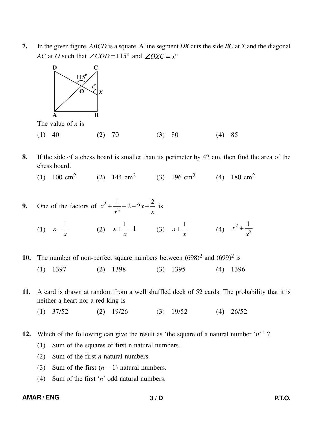 Sainik School Class 9 Question Paper 2022 in English IndCareer Docs