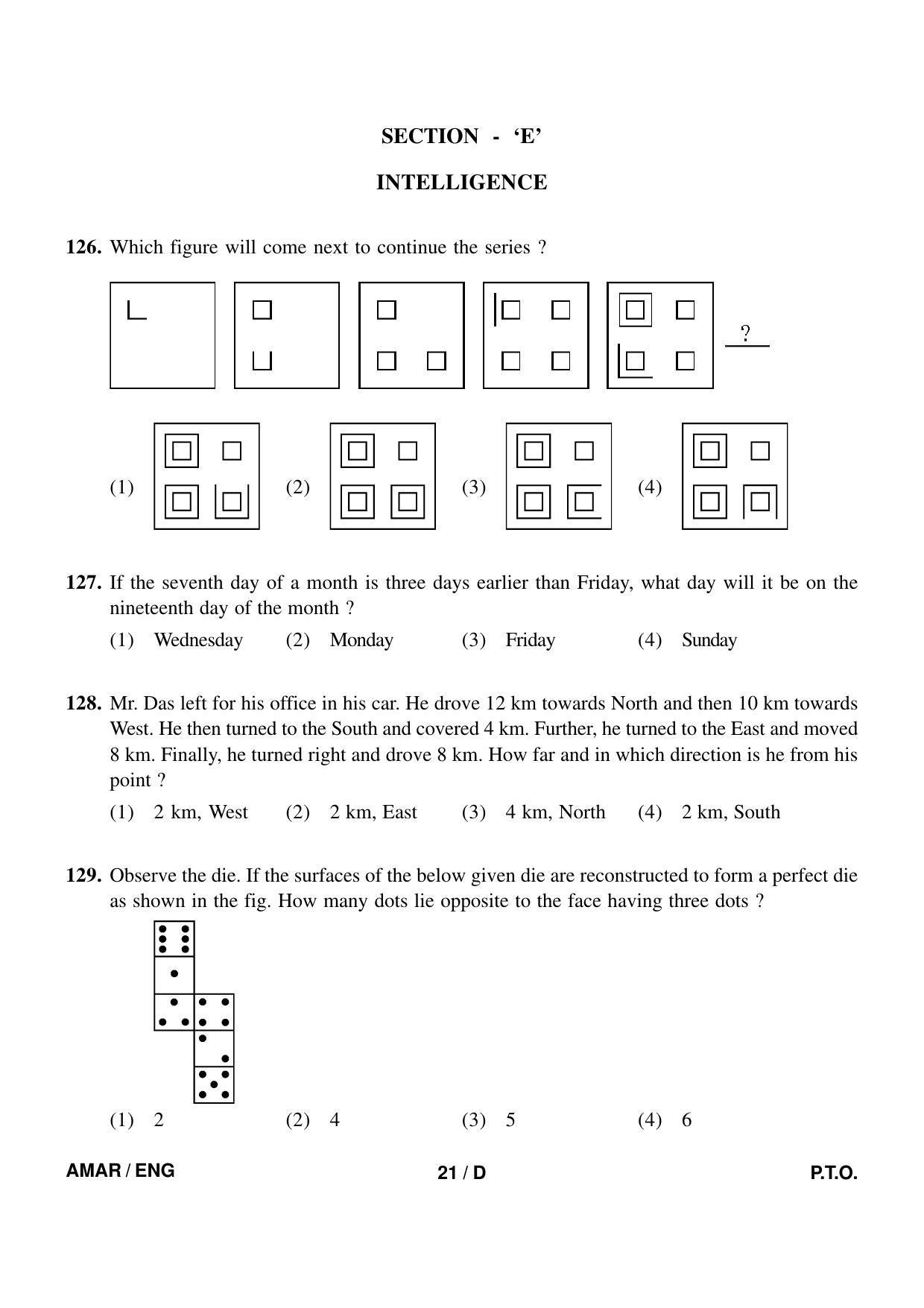 Sainik School Class 9 Question Paper 2022 in English - Page 21