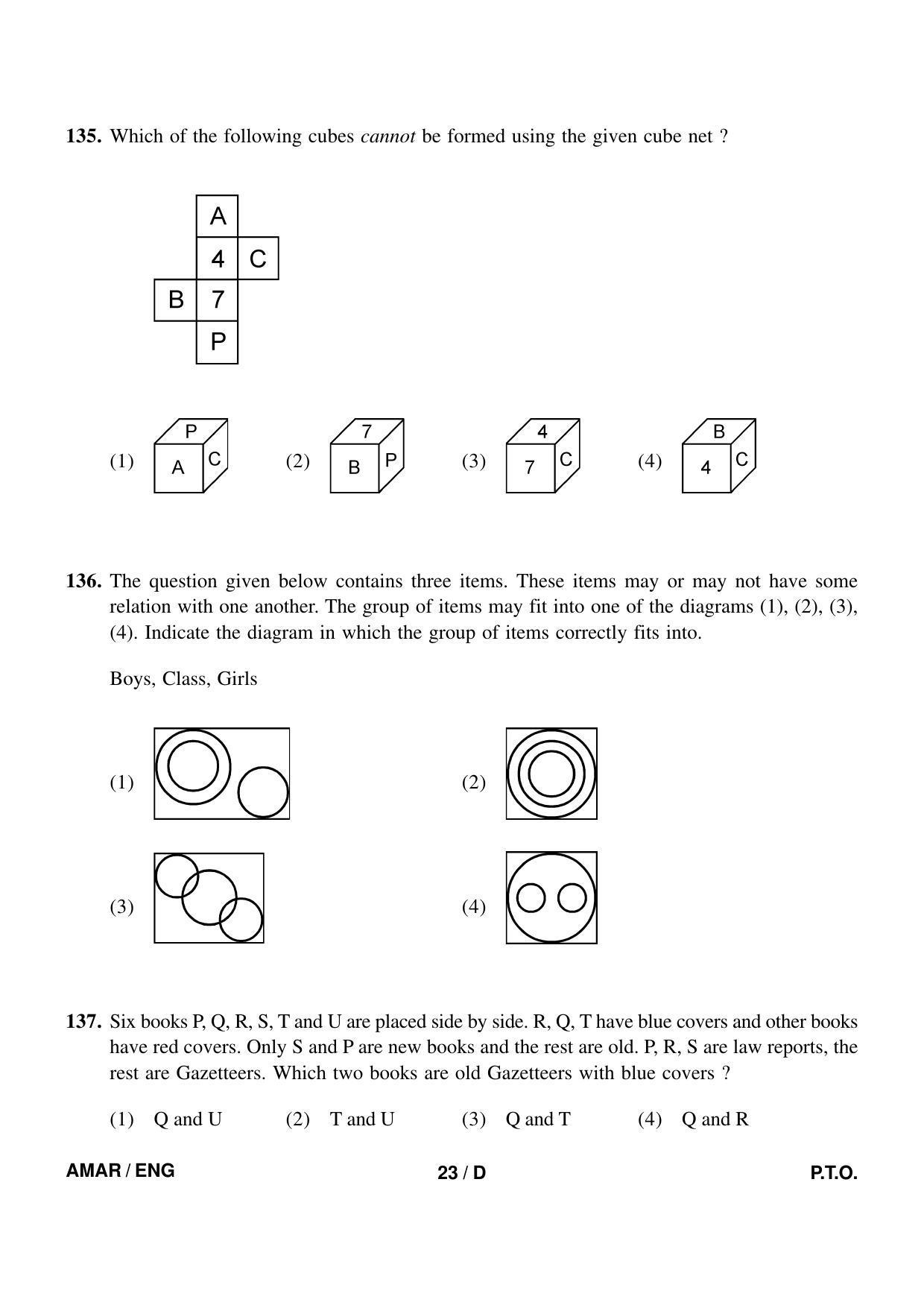Sainik School Class 9 Question Paper 2022 in English - Page 23