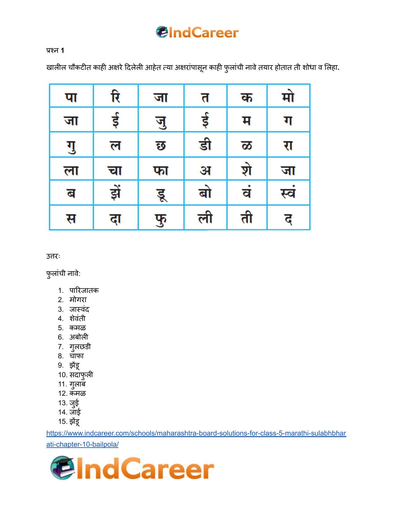 Maharashtra Board Solutions for Class 5- Marathi Sulabhbharati: Chapter 10- बैलपोळा - Page 6