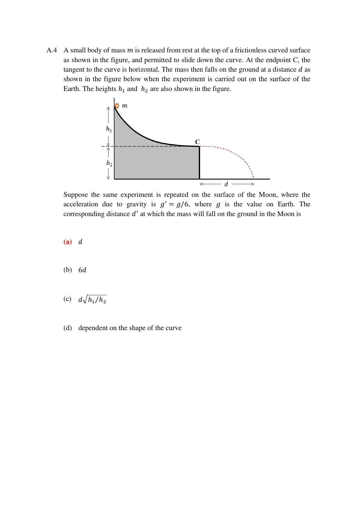 TIFR GS 2023 Physics Question Paper - Page 4