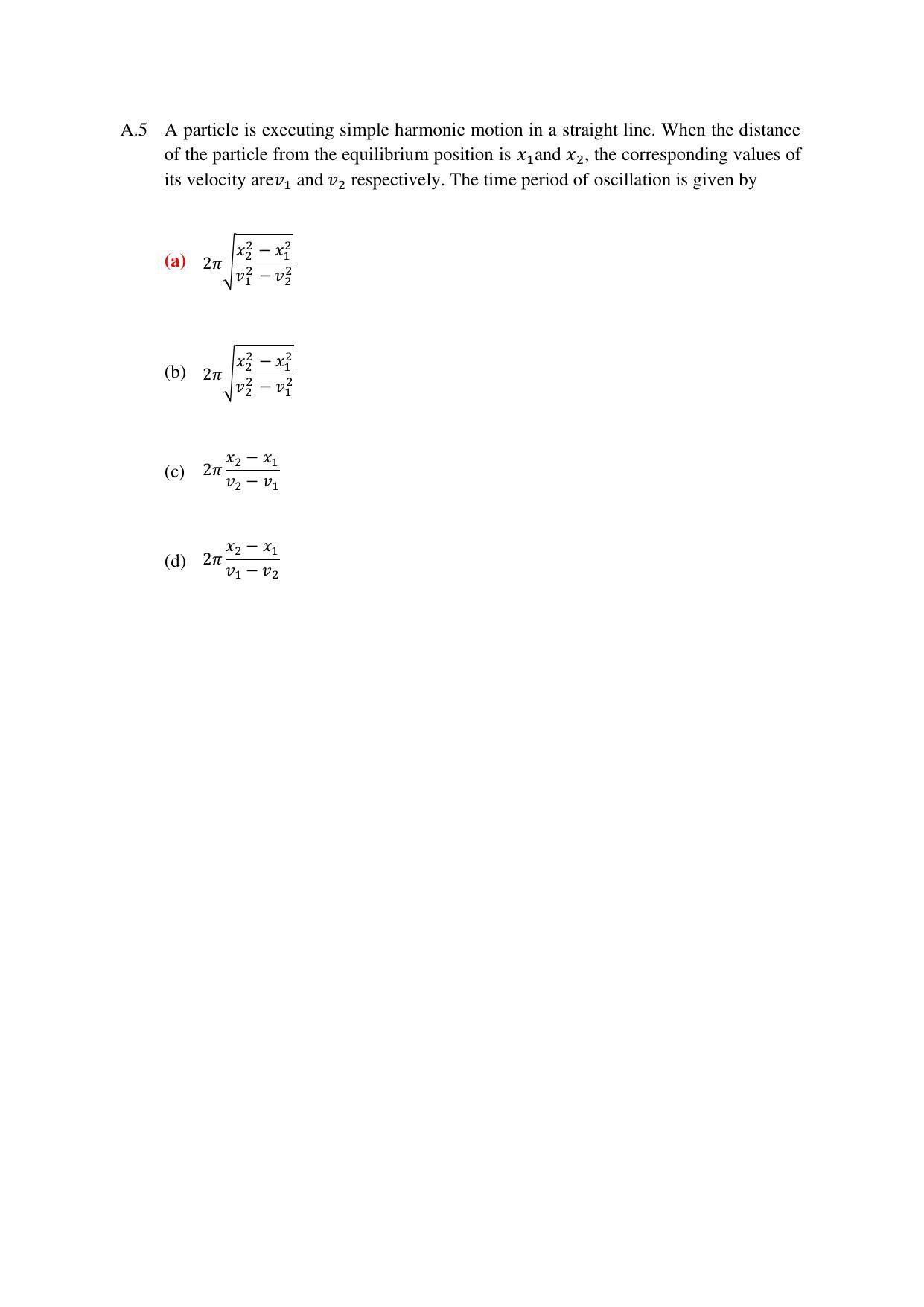 TIFR GS 2023 Physics Question Paper - Page 5