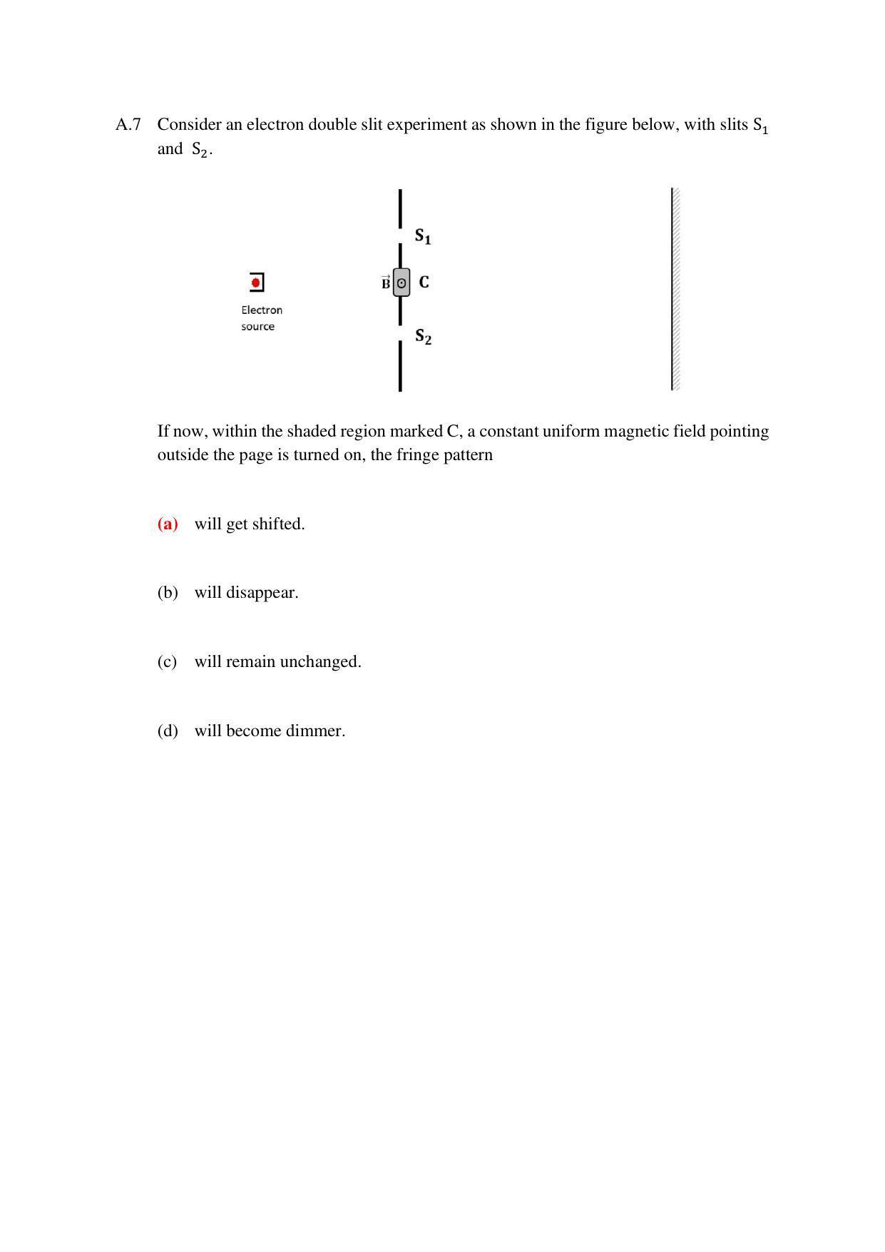 TIFR GS 2023 Physics Question Paper - Page 7