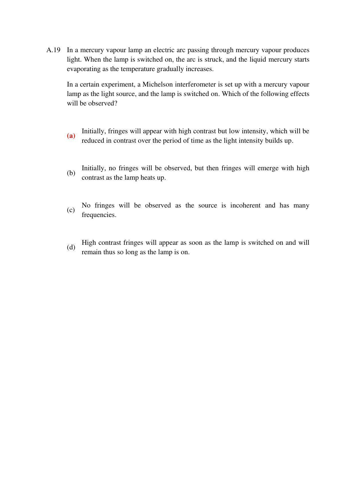 TIFR GS 2023 Physics Question Paper - Page 20
