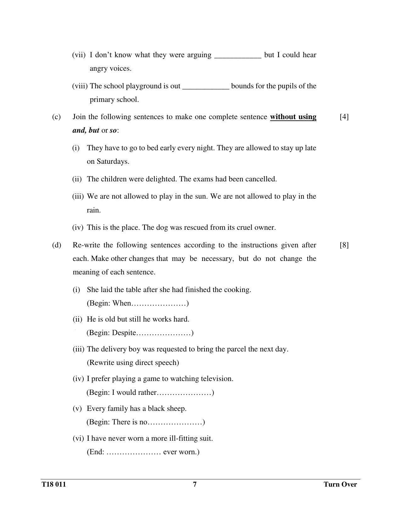 ISC Class 12 2018 English Question Paper - Page 7